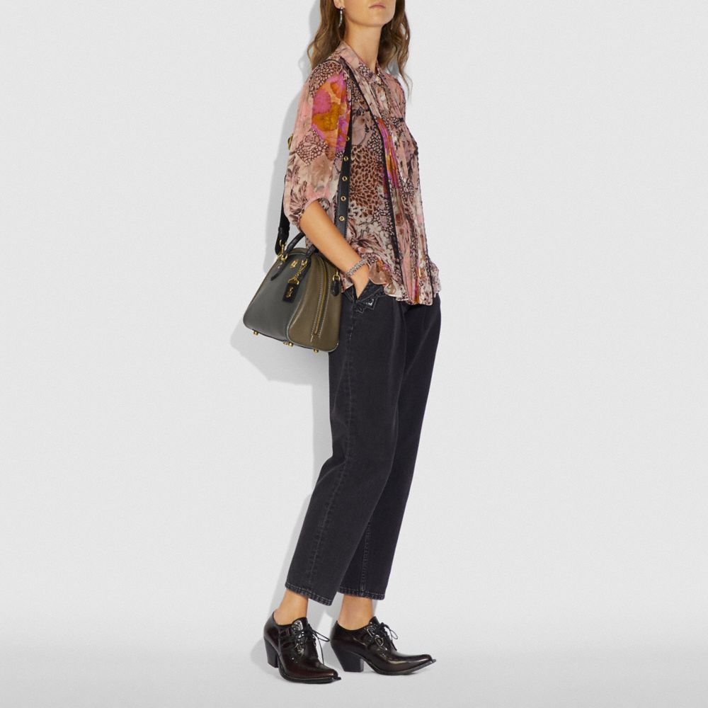 Cartable Marleigh en blocs de couleurs avec écusson Coach