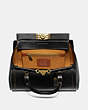 COACH®,TROUPE CARRYALL,Leather,Brass/Black,Inside View,Top View