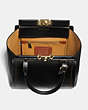 COACH®,TROUPE TOTE,Leather,Large,Brass/Black,Inside View,Top View