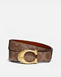 COACH®,C HARDWARE REVERSIBLE BELT, 25MM,Coated Canvas,Brass/Tan/Rust,Front View
