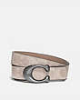 COACH®,C HARDWARE REVERSIBLE BELT, 25MM,Coated Canvas,NI/Sand Taupe,Front View