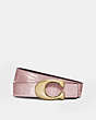 COACH®,C HARDWARE REVERSIBLE BELT, 25MM,Smooth Leather/Embossed Leather,Brass/Blossom Wine,Front View