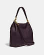 COACH®,TABBY HOBO,Leather,Large,Brass/Oxblood,Angle View
