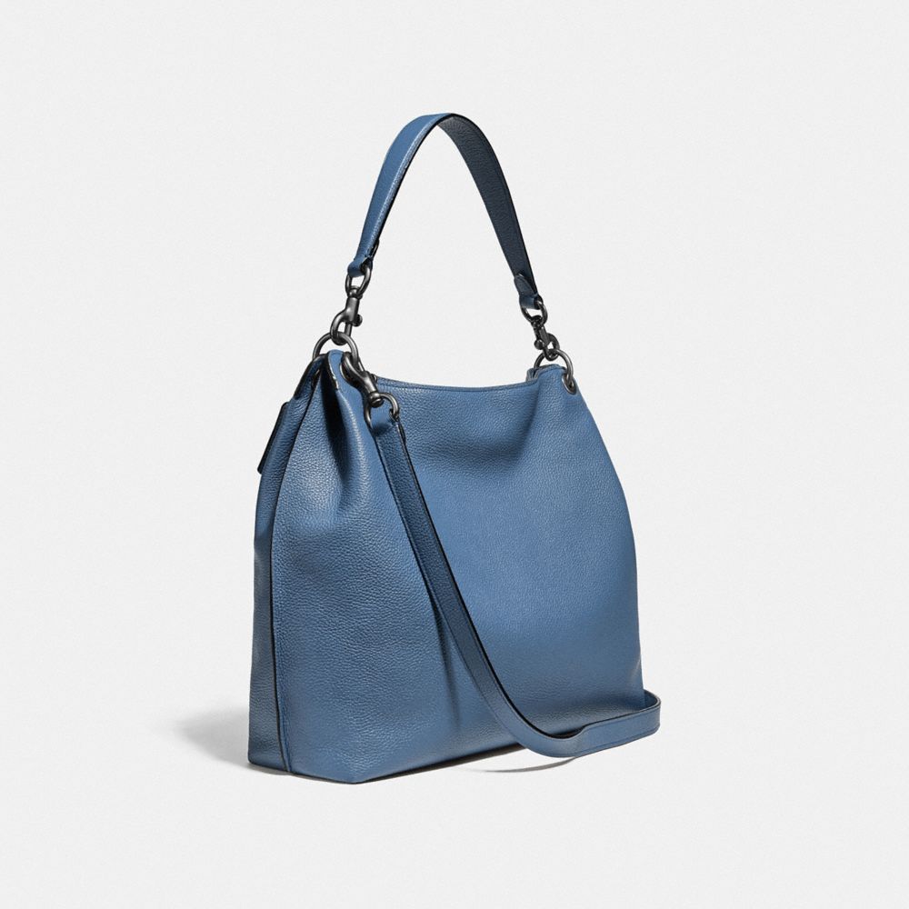 COACH®,TABBY HOBO,Leather,Large,Pewter/Stone Blue,Angle View
