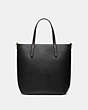 COACH®,CENTRAL SHOPPER TOTE,Leather,Medium,Gold/Black,Back View