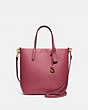 COACH®,CENTRAL SHOPPER TOTE,Leather,Medium,Gold/Dusty Pink,Front View