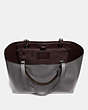 COACH®,SIGNATURE CHAIN CENTRAL TOTE,X-Large,Pewter/Heather Grey,Inside View,Top View