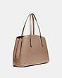 COACH®,CHARLIE CARRYALL 40,Leather,X-Large,Light Antique Nickel/Taupe,Angle View