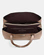 COACH®,CHARLIE CARRYALL 40,Leather,X-Large,Light Antique Nickel/Taupe,Inside View,Top View
