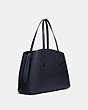 COACH®,CHARLIE CARRYALL 40,Leather,X-Large,Silver/Midnight Navy,Angle View
