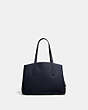 COACH®,CHARLIE CARRYALL 40,Leather,X-Large,Silver/Midnight Navy,Back View