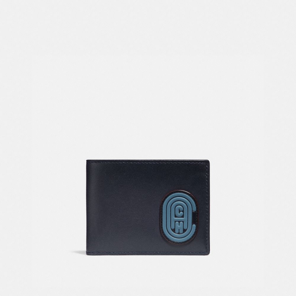 Slim Billfold Wallet With Coach Patch