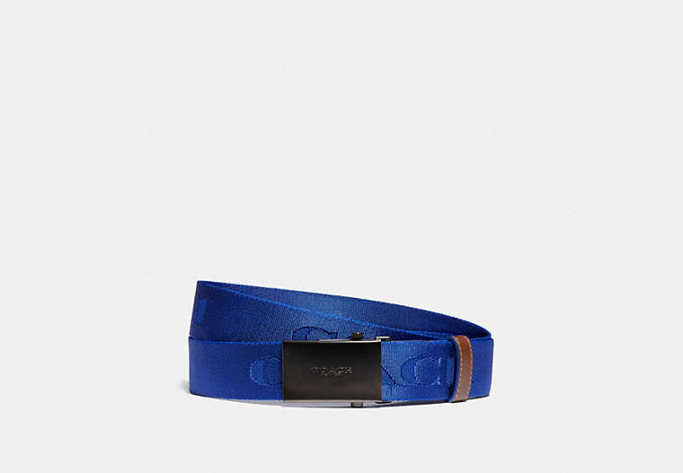 Plaque Buckle Belt With Coach Print, 35 Mm image number 0