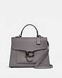 COACH®,TABBY TOP HANDLE,Leather,Pewter/Heather Grey,Front View