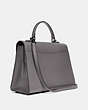 COACH®,TABBY TOP HANDLE,Leather,Pewter/Heather Grey,Angle View