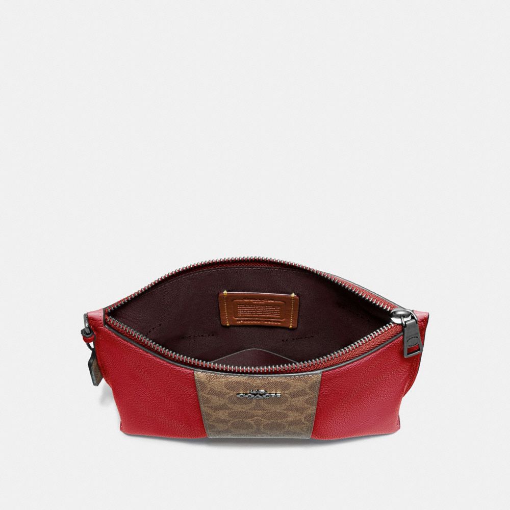 Pochette Charlie avec blocage en toile signature