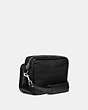 COACH®,BEAT BAG 26 WITH COACH PATCH,Leather,Medium,Light Antique Nickel/Black,Angle View