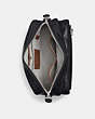 COACH®,BEAT BAG 26 WITH COACH PATCH,Leather,Medium,Light Antique Nickel/Black,Inside View,Top View