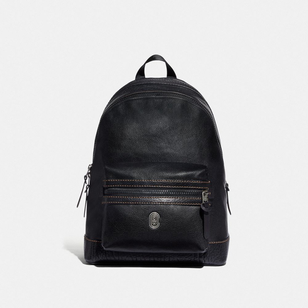 Mi pac black leather backpack best sale