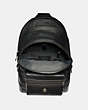COACH®,ACADEMY BACKPACK WITH COACH PATCH,Leather,X-Large,Light Antique Nickel/Black,Inside View,Top View