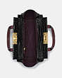 COACH®,TROUPE CARRYALL WITH CROCODILE DETAIL,Leather,Large,Brass/Vintage Mauve Multi,Inside View,Top View