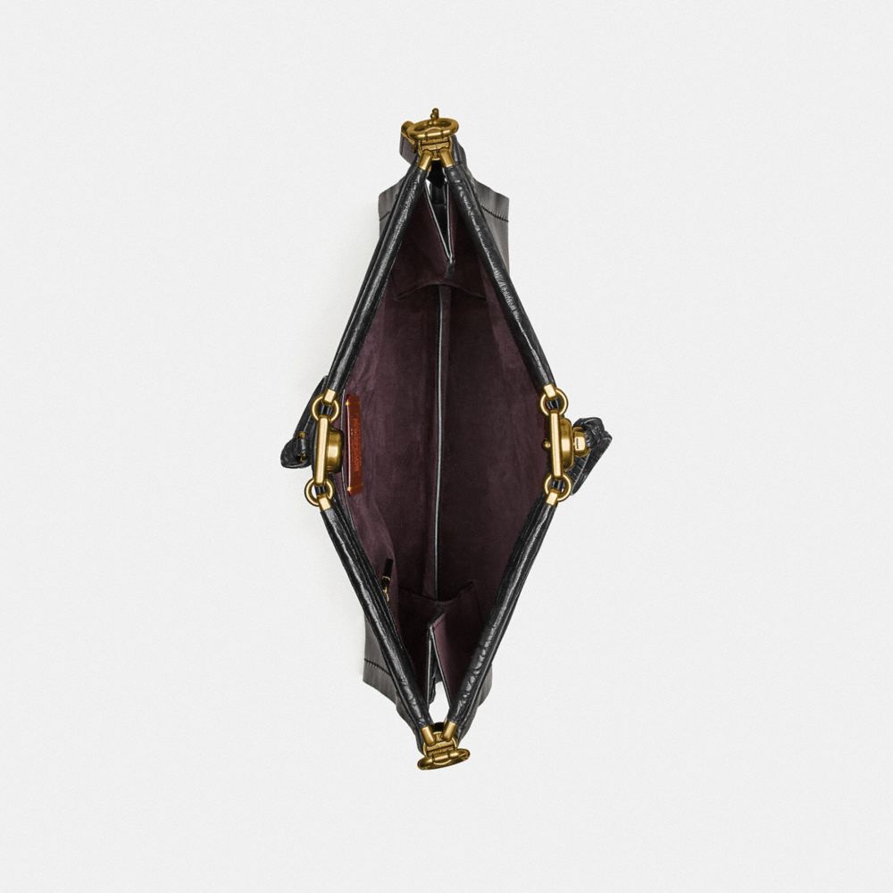 Troupe Shoulder Bag 34 With Crocodile Detail