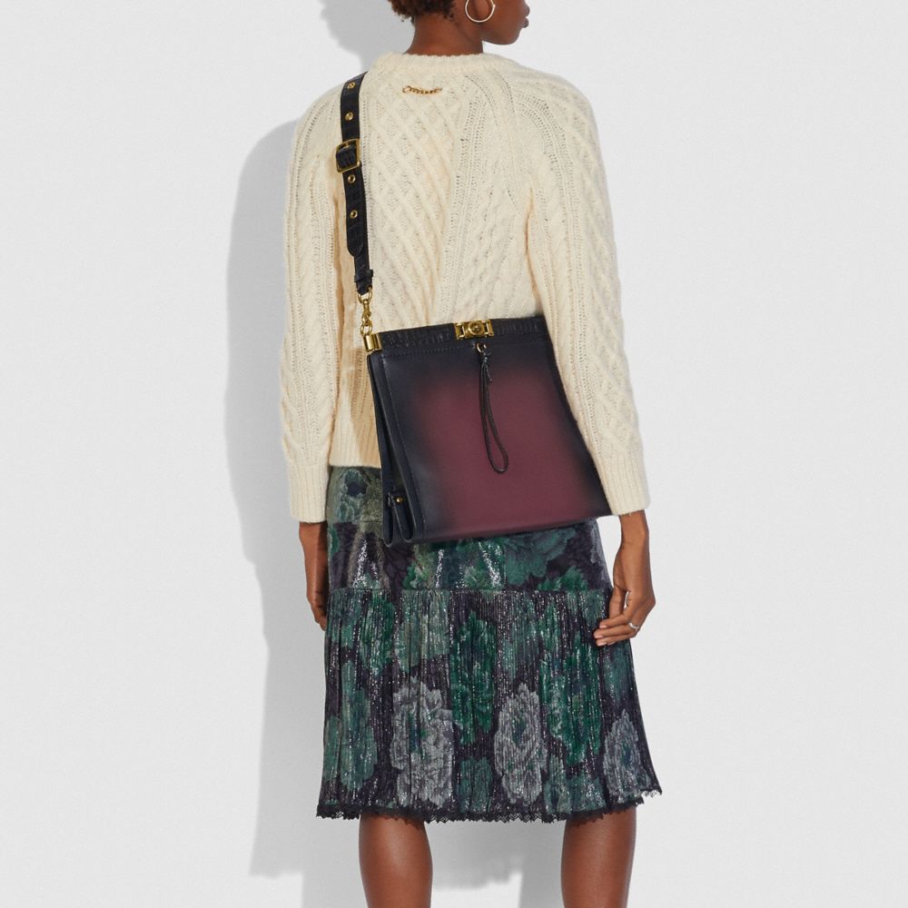 COACH® | Troupe Shoulder Bag 34 With Crocodile Detail | COACH®