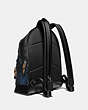 COACH®,ACADEMY BACKPACK WITH COACH PATCH,wool,Large,LH/Blue/Black,Angle View