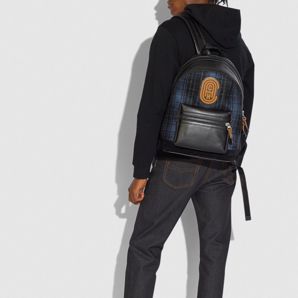 COACH®,Academy Backpack With Coach Patch,,Detail View