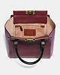 COACH®,TROUPE TOTE IN COLORBLOCK,Leather,Large,Brass/Cranberry Multi,Inside View,Top View