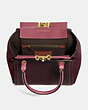 COACH®,TROUPE TOTE IN COLORBLOCK,Leather,Large,Brass/Vintage Mauve Multi,Inside View,Top View