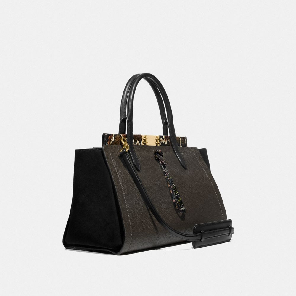 Troupe Carryall 35 In Colorblock With Snakeskin Detail