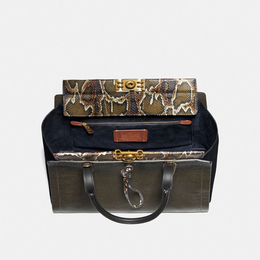 Troupe Carryall 35 In Colorblock With Snakeskin Detail