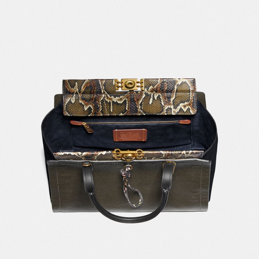 Troupe Carryall 35 In Colorblock Avec Détail En Peau De Serpent