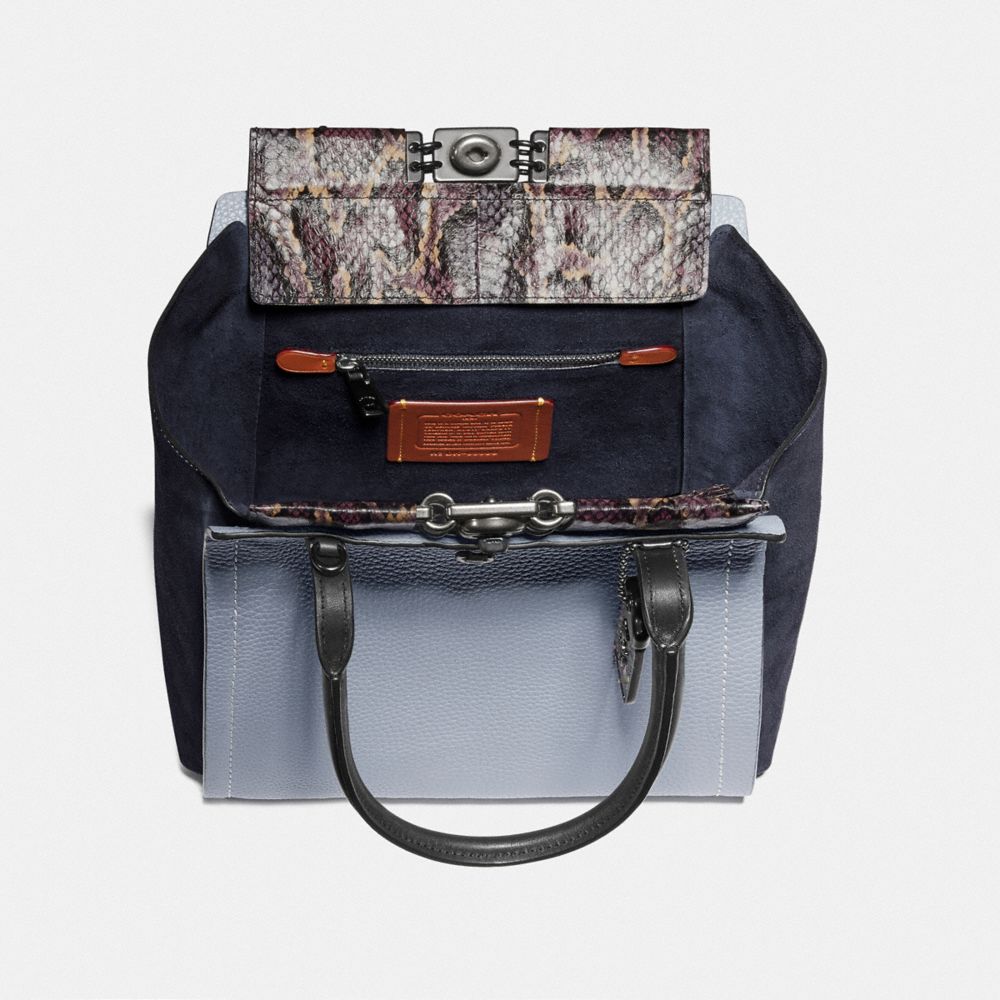 COACH®,Troupe Tote In Colorblock With Snakeskin Detail,,Inside View,Top View