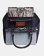COACH®,TROUPE TOTE IN COLORBLOCK WITH SNAKESKIN DETAIL,Leather,Large,Pewter/Mist Multi,Inside View,Top View