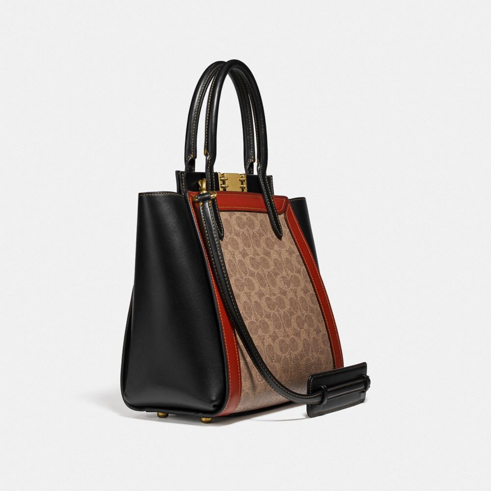 COACH Troupe Tote In Signature Canvas in Brown