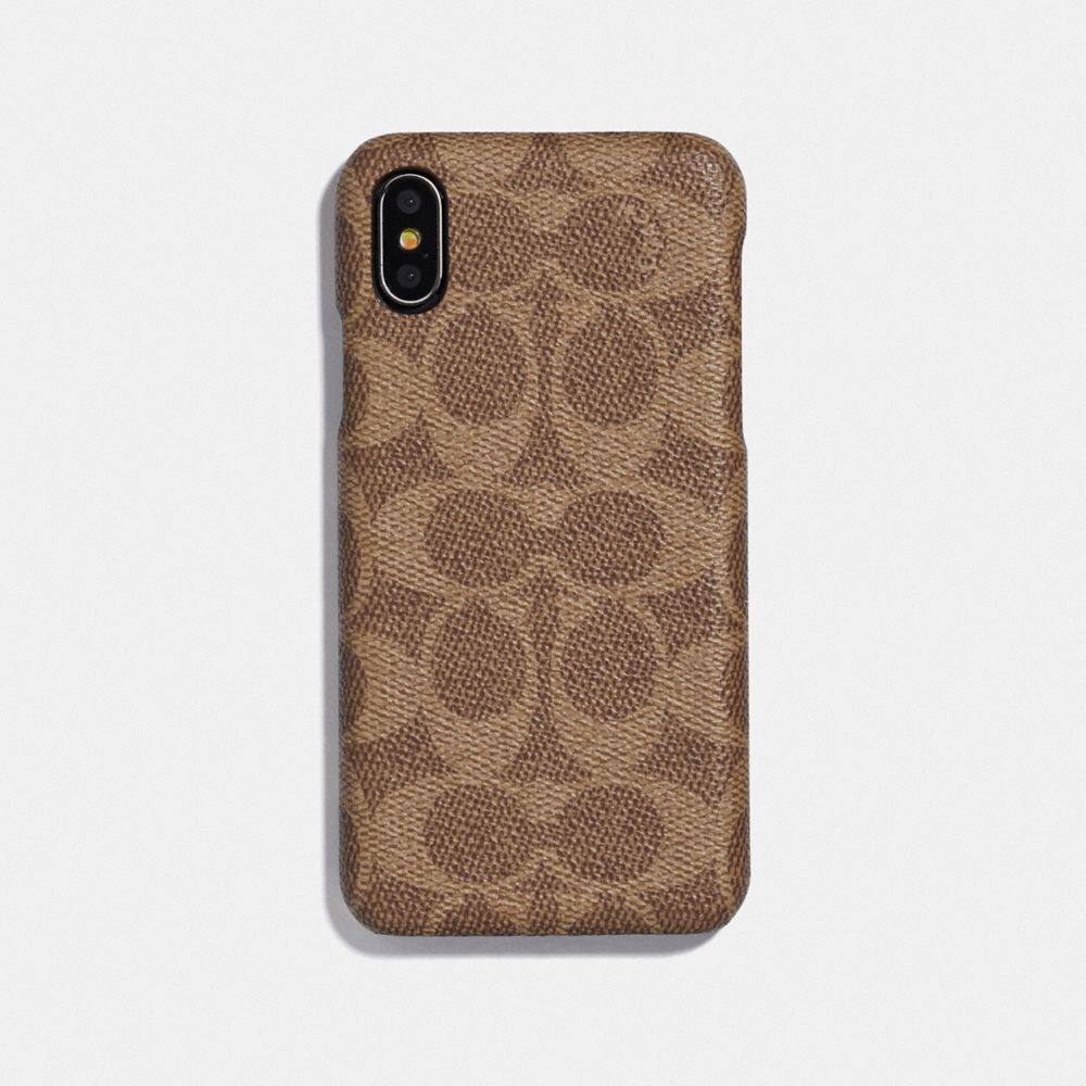 COACH®,Iphone X/Xs Case In Signature Canvas,,Front View