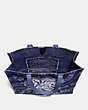 COACH®,TOTE 42 WITH KAFFE FASSETT PRINT,canvas,Large,Blue/Pewter,Inside View,Top View