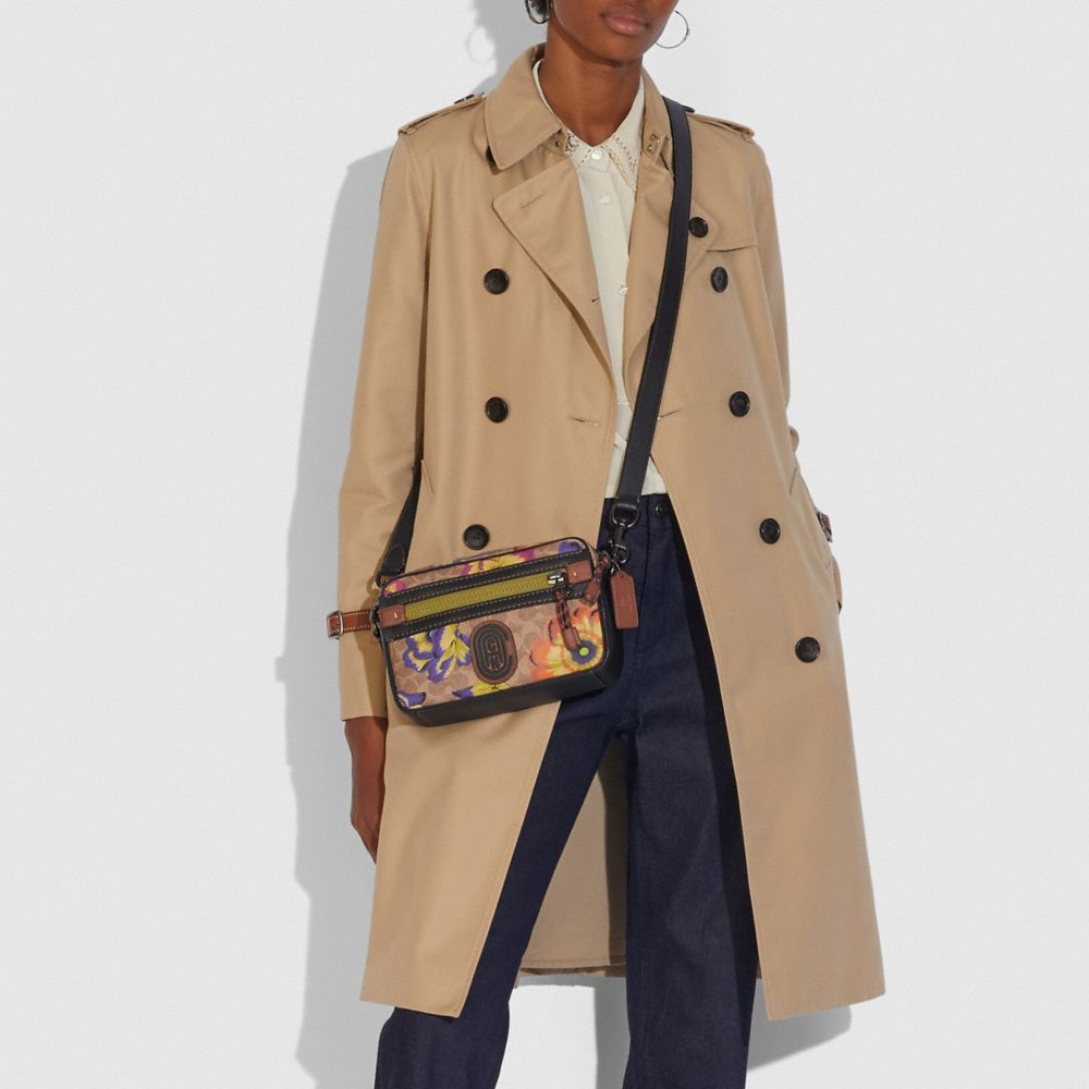 Academy Crossbody In Signature Canvas With Kaffe Fassett Print