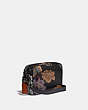 COACH®,ACADEMY CROSSBODY WITH KAFFE FASSETT PRINT,Leather,Small,Pewter/Black Multi,Angle View