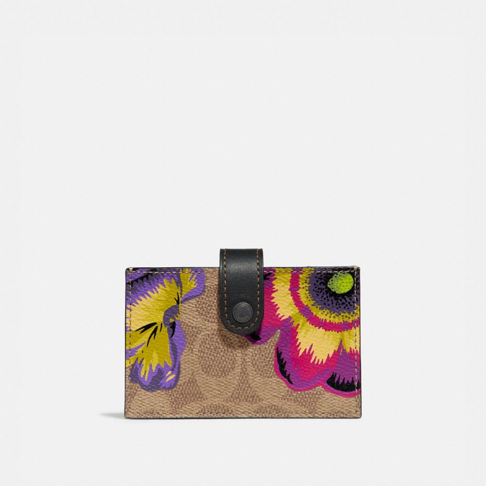 Accordion Card Case In Signature Canvas With Kaffe Fassett Print