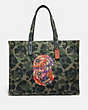 Tote 42 With Camo Print And Kaffe Fassett Coach Patch