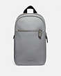 COACH®,METROPOLITAN SOFT PACK,Pebbled Leather,Medium,Gunmetal/Washed Steel,Front View