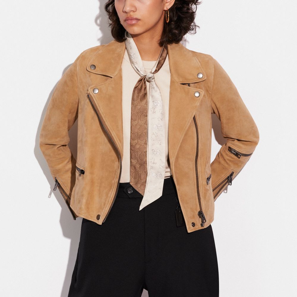 Disney X Coach Signature Dalmatian Print Silk Skinny Scarf