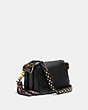 COACH®,COACH X TABITHA SIMMONS CROSSBODY 17 WITH RIVETS,Leather,Brass/Black,Angle View