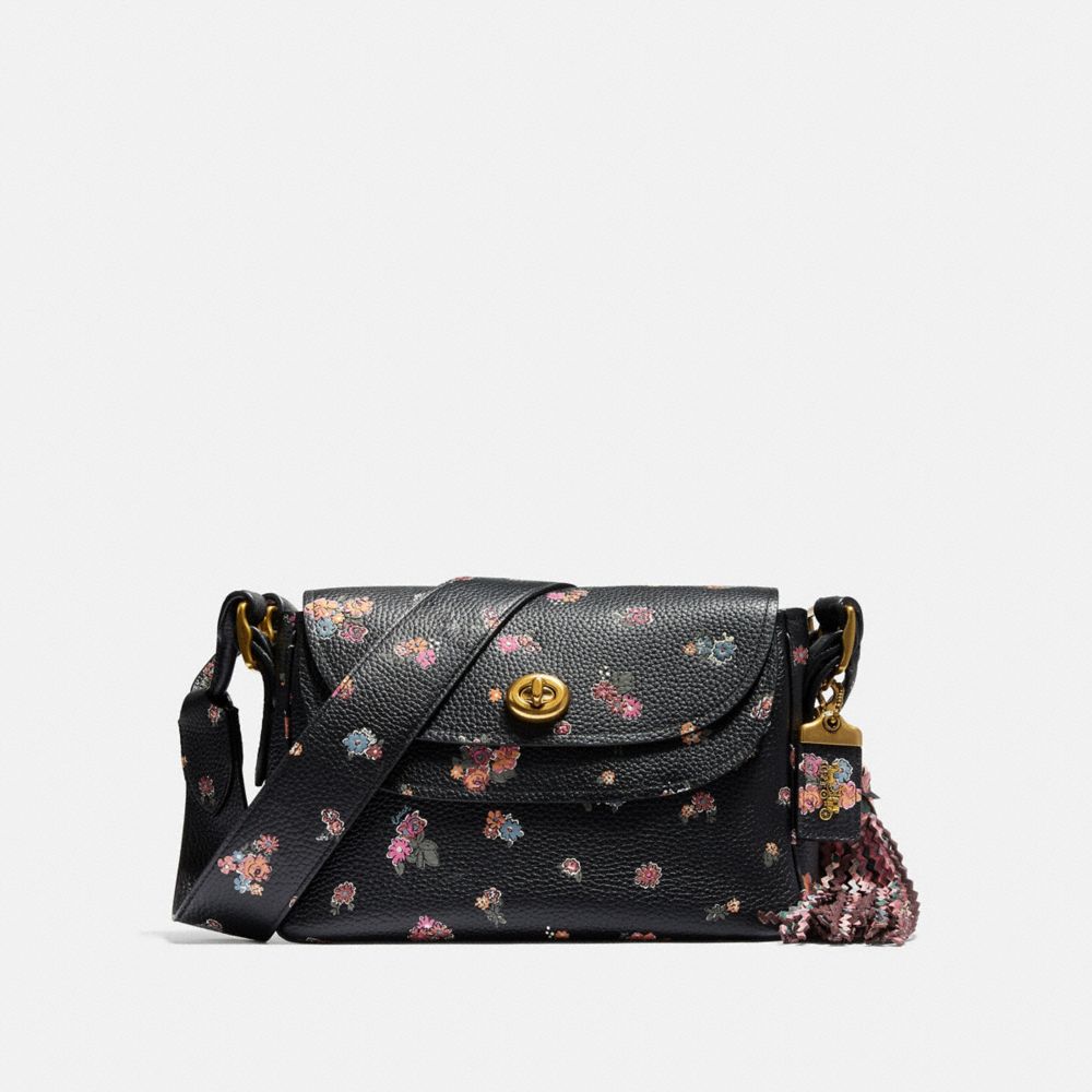 Sac à Bandoulière Coach X Tabitha Simmons à Imprimé Rose Des Prés