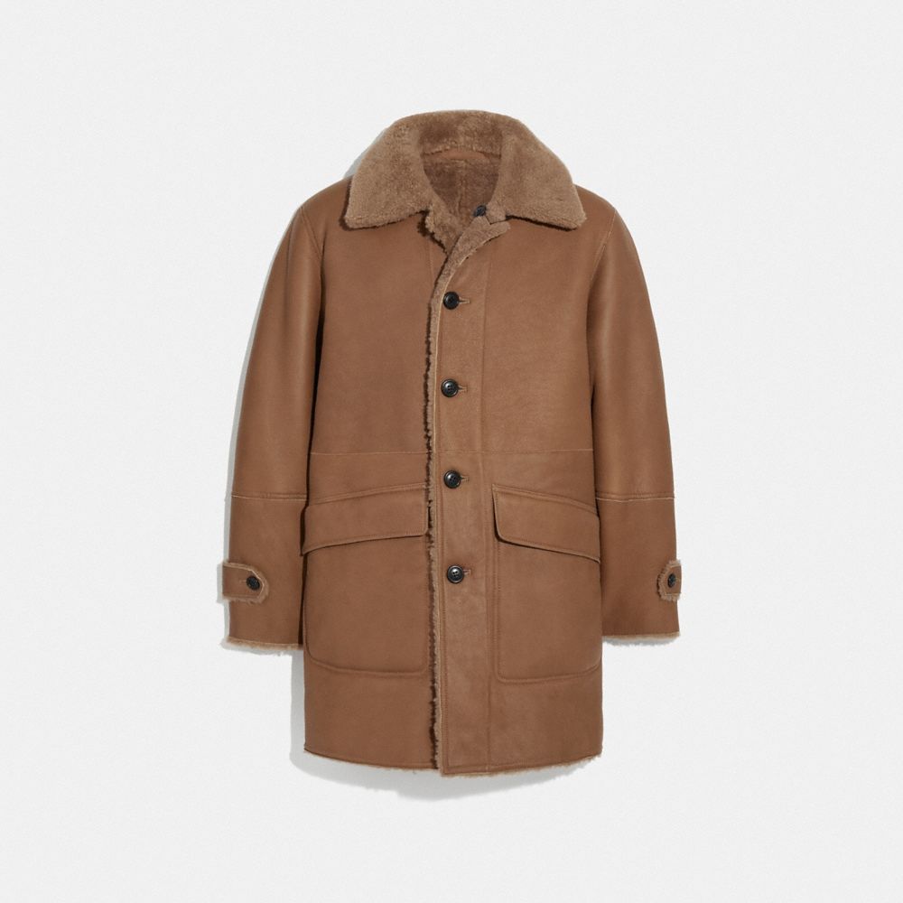COACH®,Reversible Shearling Coat,,Front View