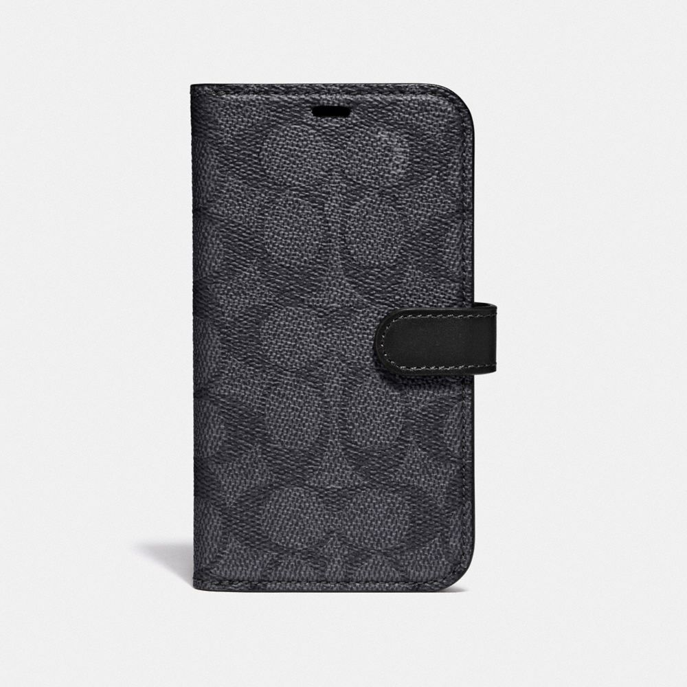 COACH® | Iphone X/Xs Folio In Signature Canvas