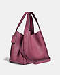 COACH®,HADLEY HOBO 21,Leather,Medium,Gold/Dusty Pink,Angle View